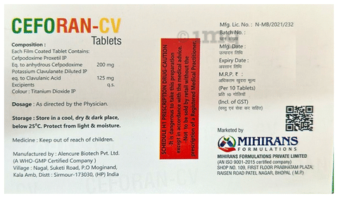 Ceforan-CV Tablet