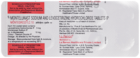 Montegress LC 5mg/10mg Tablet image Montegress LC 5mg/10mg Tablet image
