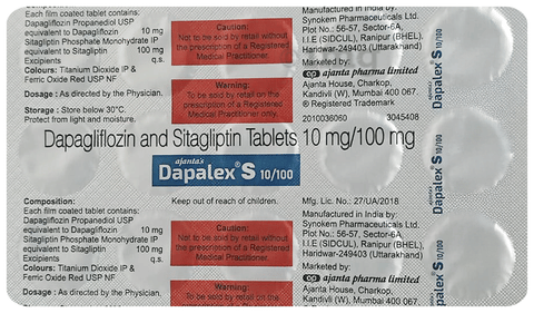 Dapalex S 10/100 Tablet image