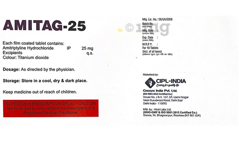 Amitag 25 Tablet image Amitag 25 Tablet image