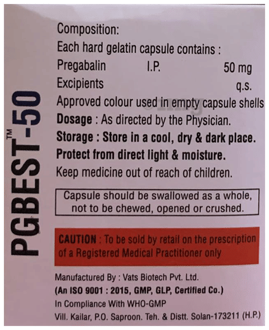 Pgbest 50 Capsule image