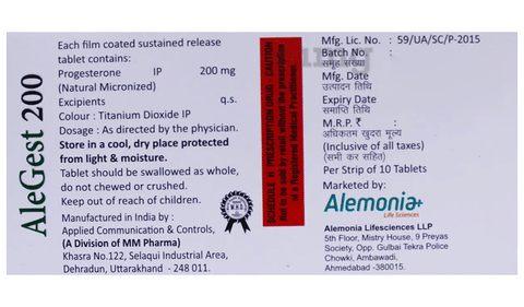 Alegest 200 Tablet SR image