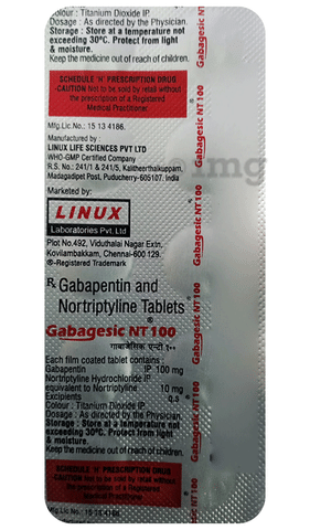 Gabagesic NT 100 Tablet image Gabagesic NT 100 Tablet image