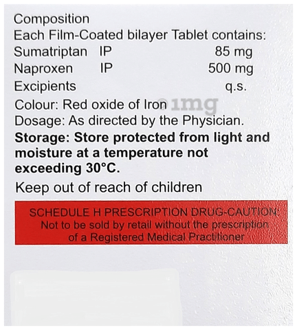 Sumalgia 85mg/500mg Tablet image