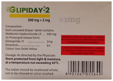 Glipiday 2 Tablet PR image