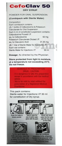 Cefoclav 50 Dry Syrup image Cefoclav 50 Dry Syrup image
