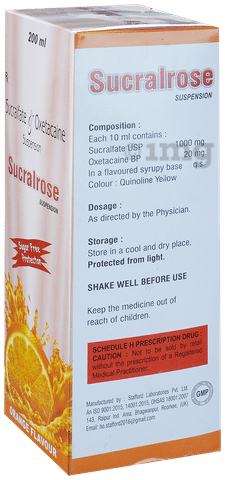 Sucralrose Suspension Orange Sugar Free