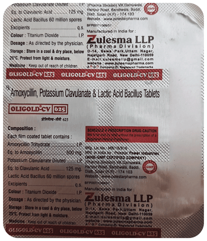 Oligold-CV 625 Tablet image