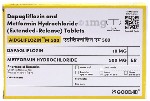 Aidgliflozin M 500 Tablet ER