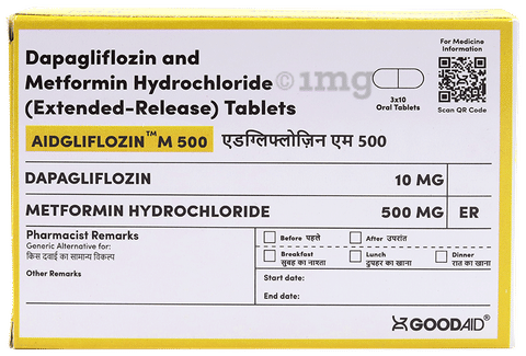 Aidgliflozin M 500 Tablet ER image