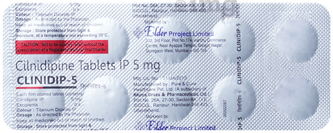 Clinidip 5mg Tablet image Clinidip 5mg Tablet image