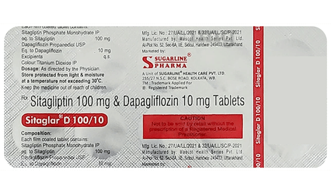 Sitaglar D 100/10 Tablet image Sitaglar D 100/10 Tablet image