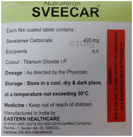 Nutraferon Sveecar 400 Tablet image Nutraferon Sveecar 400 Tablet image