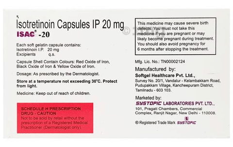 Isac 20mg Capsule image Isac 20mg Capsule image