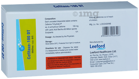 Cefitaxe 100 DT Tablet image