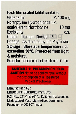Gabagesic NT 100 Tablet image