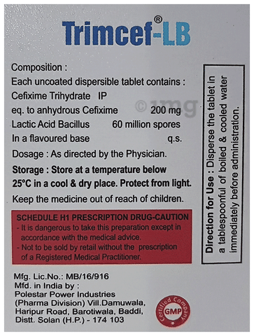 Trimcef-LB Tablet DT image