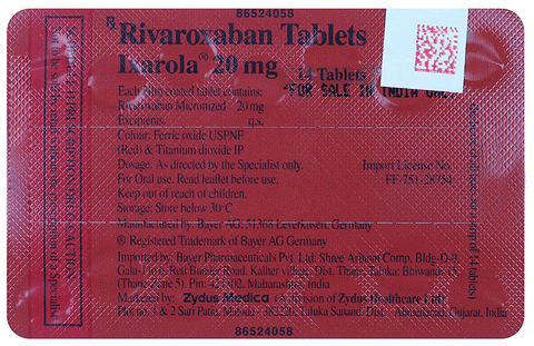 Ixarola 20mg Tablet image