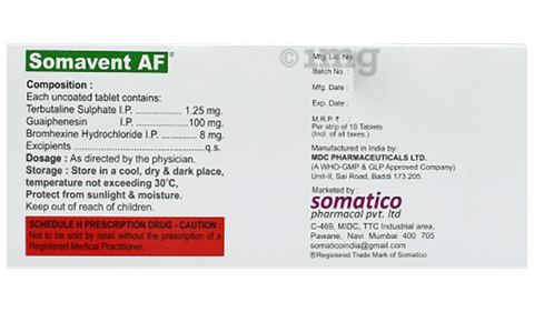 Somavent AF Tablet image