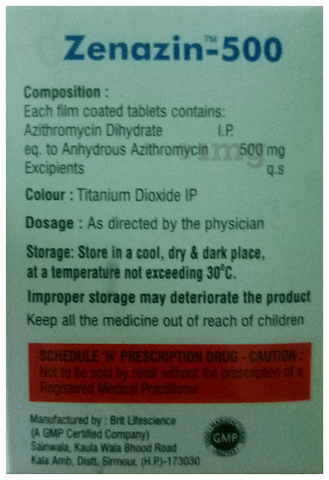 Buy Zenazin 500 Tablet Online: View Uses, Side Effects, Price
