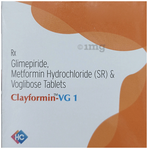 Clayformin-VG 1 Tablet SR image Clayformin-VG 1 Tablet SR image