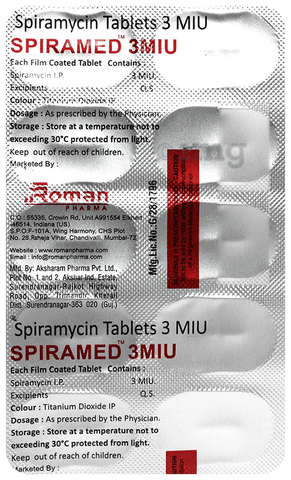 Spiramed 3MIU Tablet image Spiramed 3MIU Tablet image