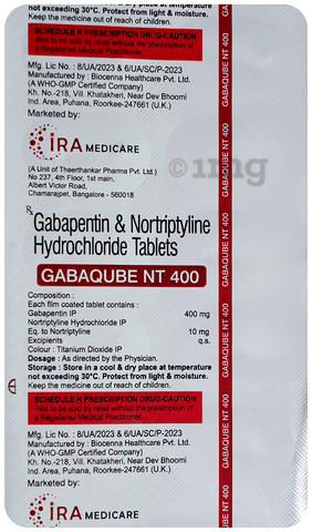Gabaqube NT 400 Tablet image Gabaqube NT 400 Tablet image