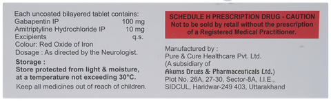 Laregab AT LS  100mg/10mg Tablet