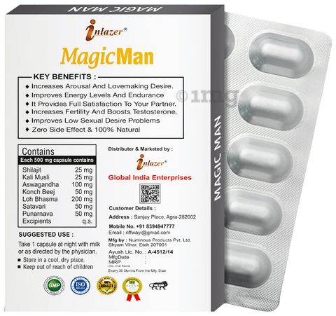 Inlazer MagicMan Libido Booster Capsule image