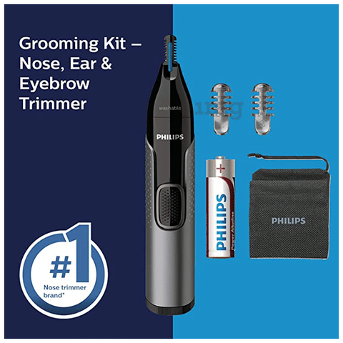 Philips Nt3650/16 Cordless Nose, Ear and Eyebrow Trimmer with Gray