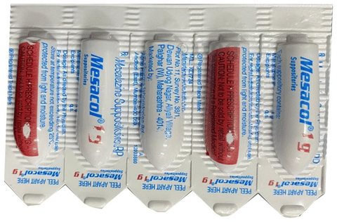 Mesacol 1g Suppository image