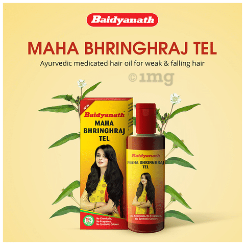 Baidyanath Mahabhringraj Tel Ayurvedic Hair Oil for Hair Growth: Buy bottle  of 200 ml Oil at best price in India | 1mg