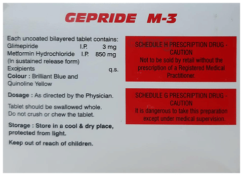 Gepride M 3 Tablet PR image