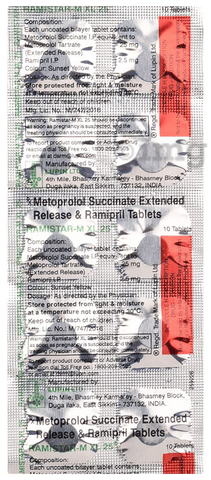 Ramistar-M 25mg/2.5mg Tablet XL