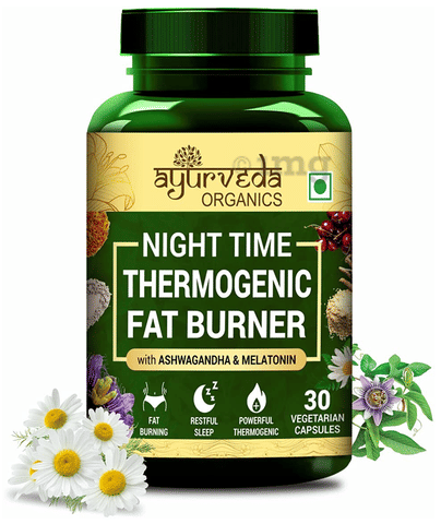 Ayurveda Organics Night Time Thermogenic Fat Burner Vegetarian Capsule