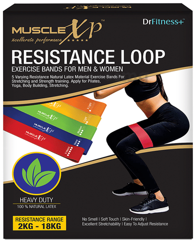 MuscleXP DrFitness+ Resistance Loop Band For Men & Women, 35-48 kg