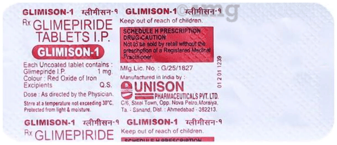 Glimison 1mg Tablet image