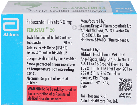 Febustat 20mg Tablet image