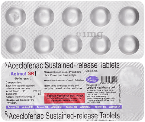 Acimol 200mg Tablet SR