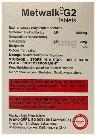 Metwalk G 2mg/500mg Tablet SR