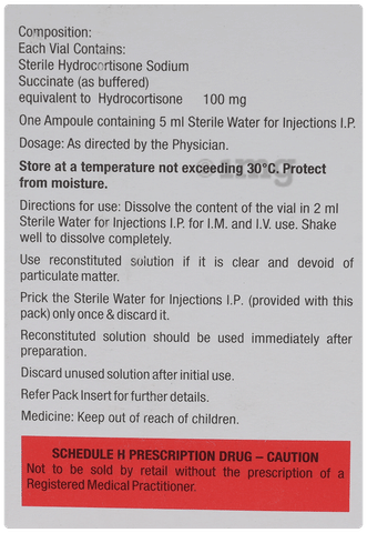 Hydrocort 100mg Injection image Hydrocort 100mg Injection image