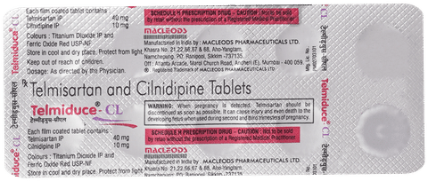 Telmiduce CL 10mg/40mg Tablet image Telmiduce CL 10mg/40mg Tablet image