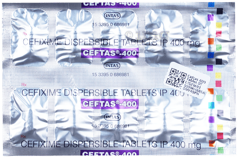 Ceftas 400 Tablet DT image
