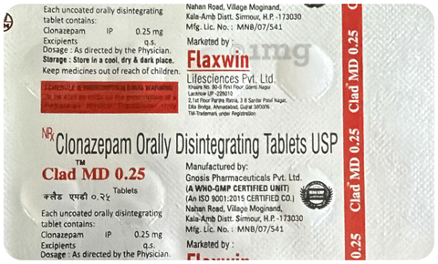 Clad MD 0.25 Tablet image Clad MD 0.25 Tablet image