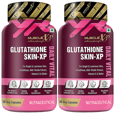 MuscleXP Glutathione Skin-XP Daily Vital Veg Capsule (30 Each): Buy combo pack of 2.0 Packs at in India | 1mg MuscleXP Glutathione Skin-XP Daily Vital Veg Capsule (30 Each): Buy combo pack of 2.0 Packs at in India | 1mg