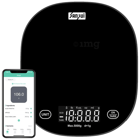 Sansui Smart Kitchen Scale Bluetooth Enabled with Smart App 5kg