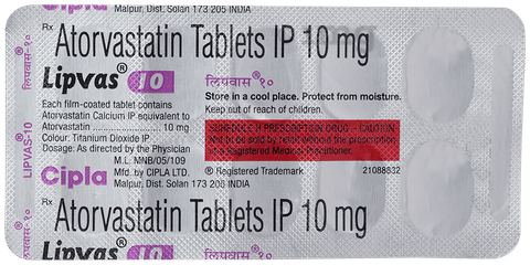 Lipvas 10 Tablet image