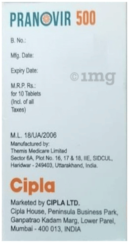 Pranovir 500mg Tablet image Pranovir 500mg Tablet image