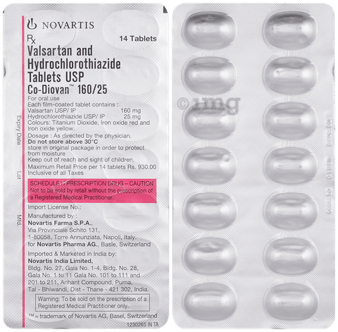 Co-Diovan 160/25 Tablet image Co-Diovan 160/25 Tablet image