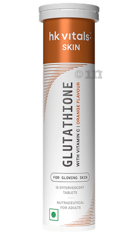 HK Vitals Glutathione with Vitamin C Promotes Skin Glow Effervescent Tablet  Orange: Buy bottle of 15.0 Effervescent Tablet at best price in India